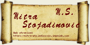 Mitra Stojadinović vizit kartica